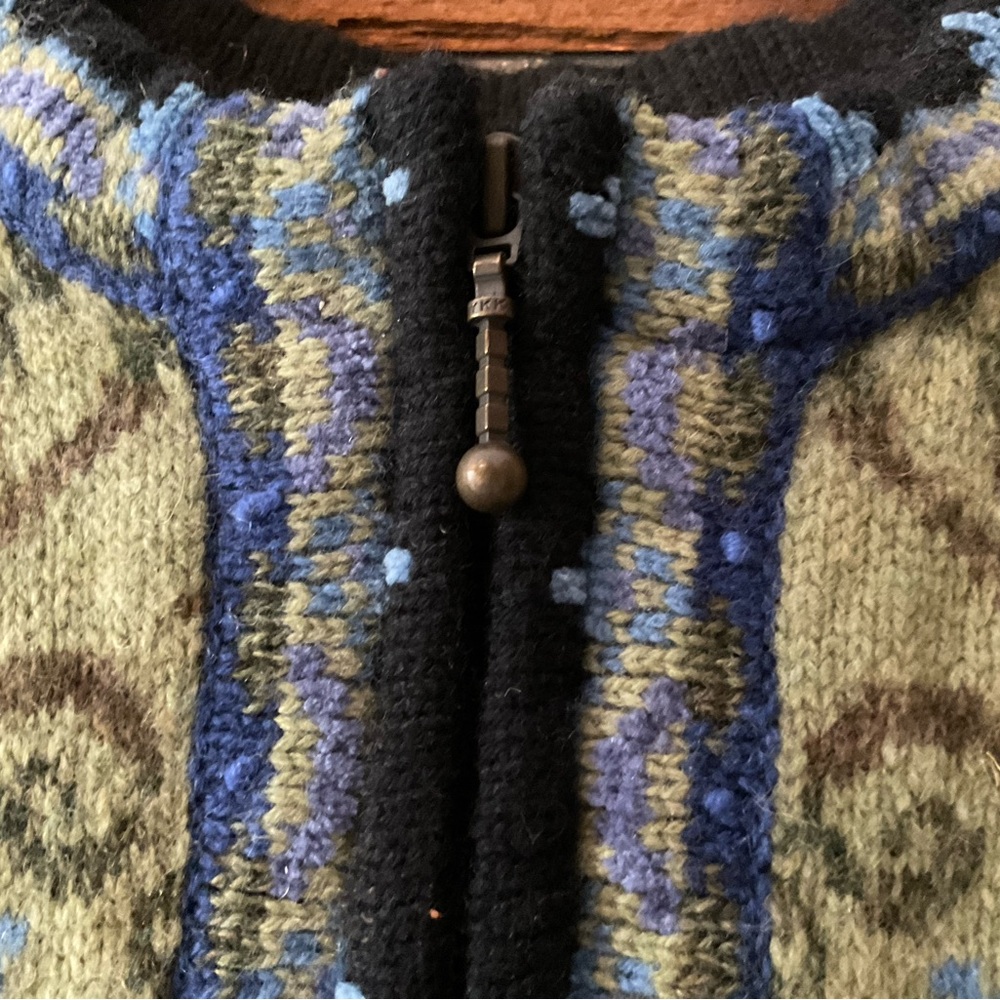 Nomadic Traders Wool Zippered Cardigan Sweater - image 4